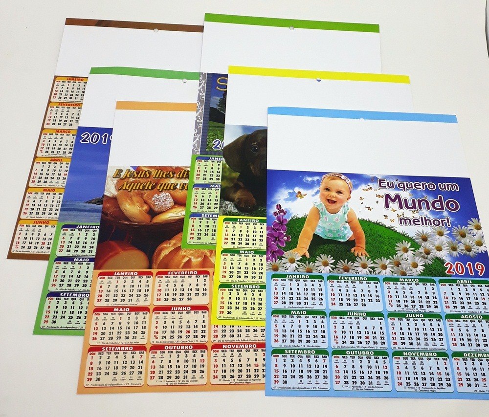 CALENDÁRIO PAPEL CARTÃO