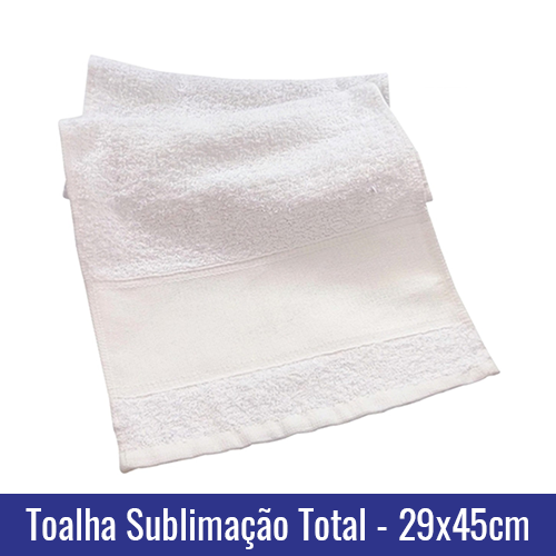 TOALHA SUBLIMAÇÃO TOTAL LAVABO – TODA BRANCA – 93300 CB